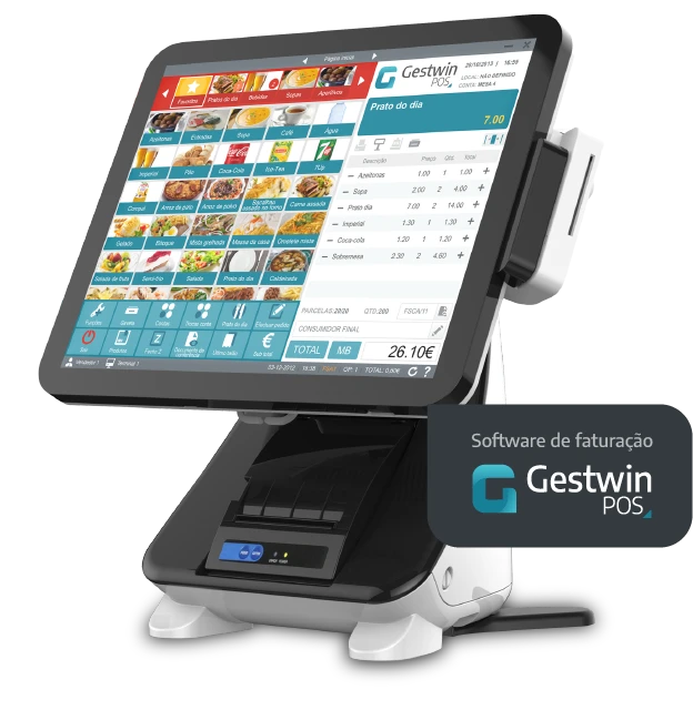 Gestwin POS - programa de faturação certificado pos dirigido ao pequeno retalho, para funcionamento em ambiente táctil