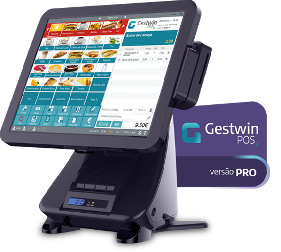 Gestwin POS - programa de faturação certificado pos dirigido ao pequeno retalho, para funcionamento em ambiente táctil